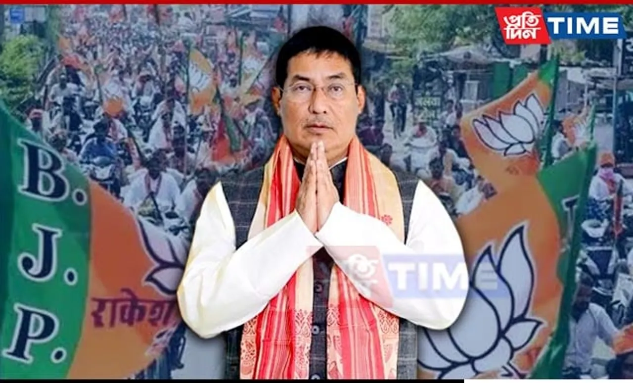 BJP's Pradan Baruah Submits Nomination in Lakhimpur for Lok Sabha Polls