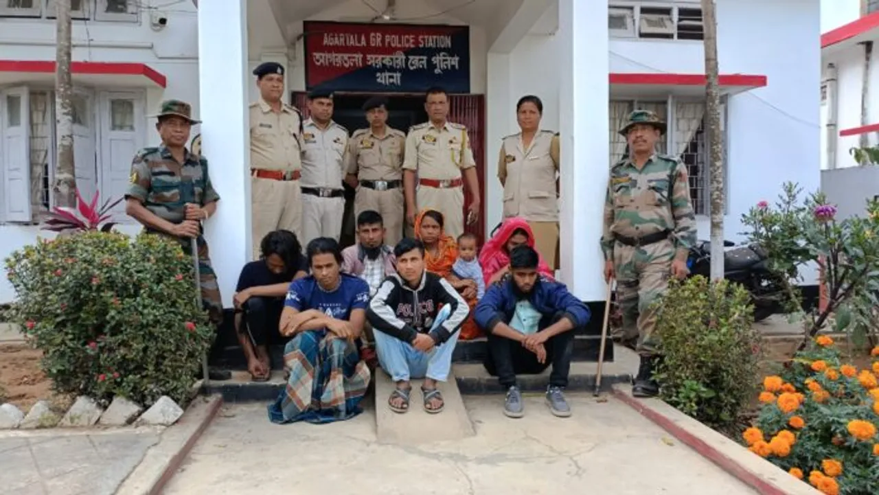 Seven Bangladeshi Nationals Arrested at Agartala Railway Station