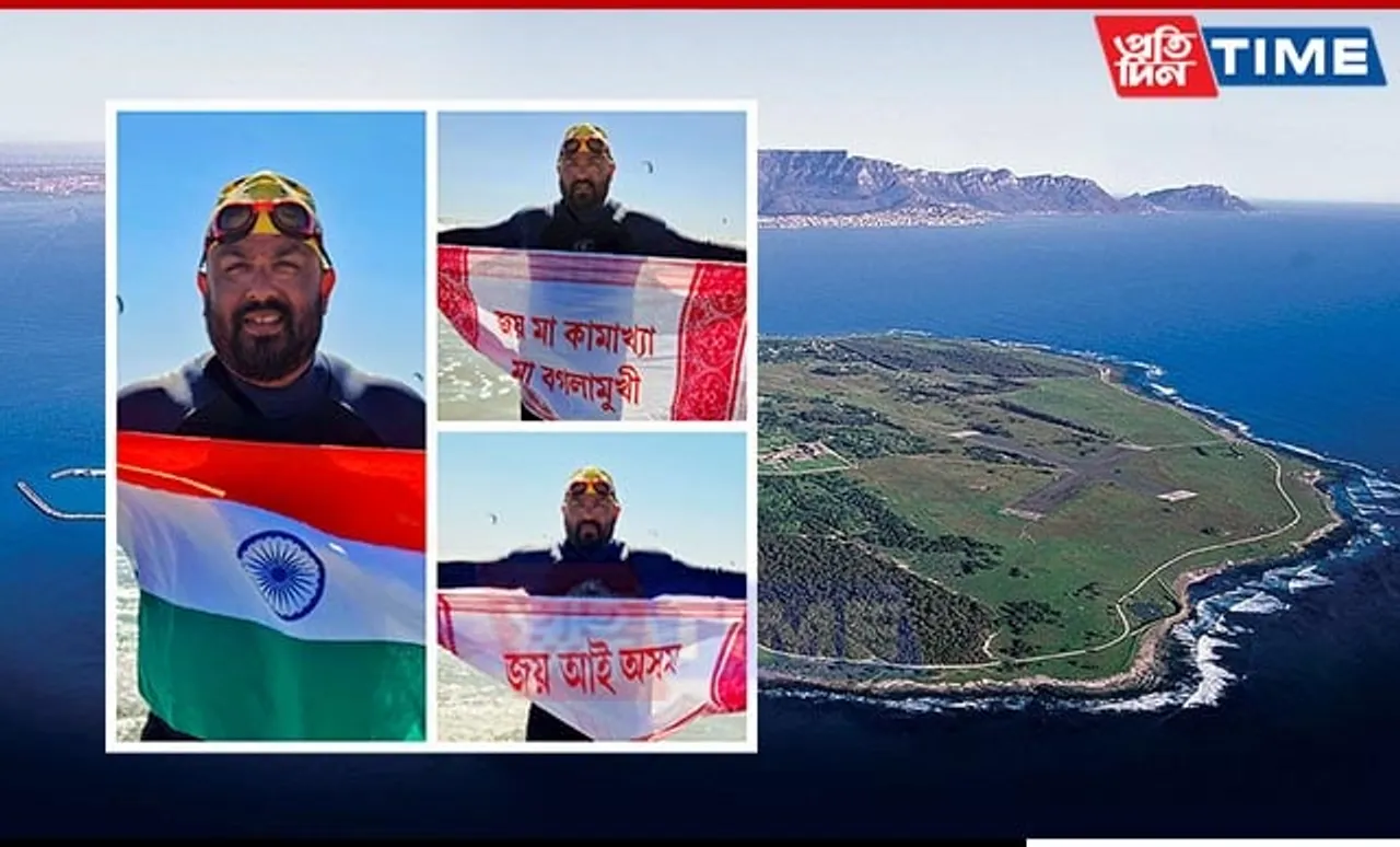 Assam's Elvis Ali Hazarika Makes History with Solo Swim Across Robben Island