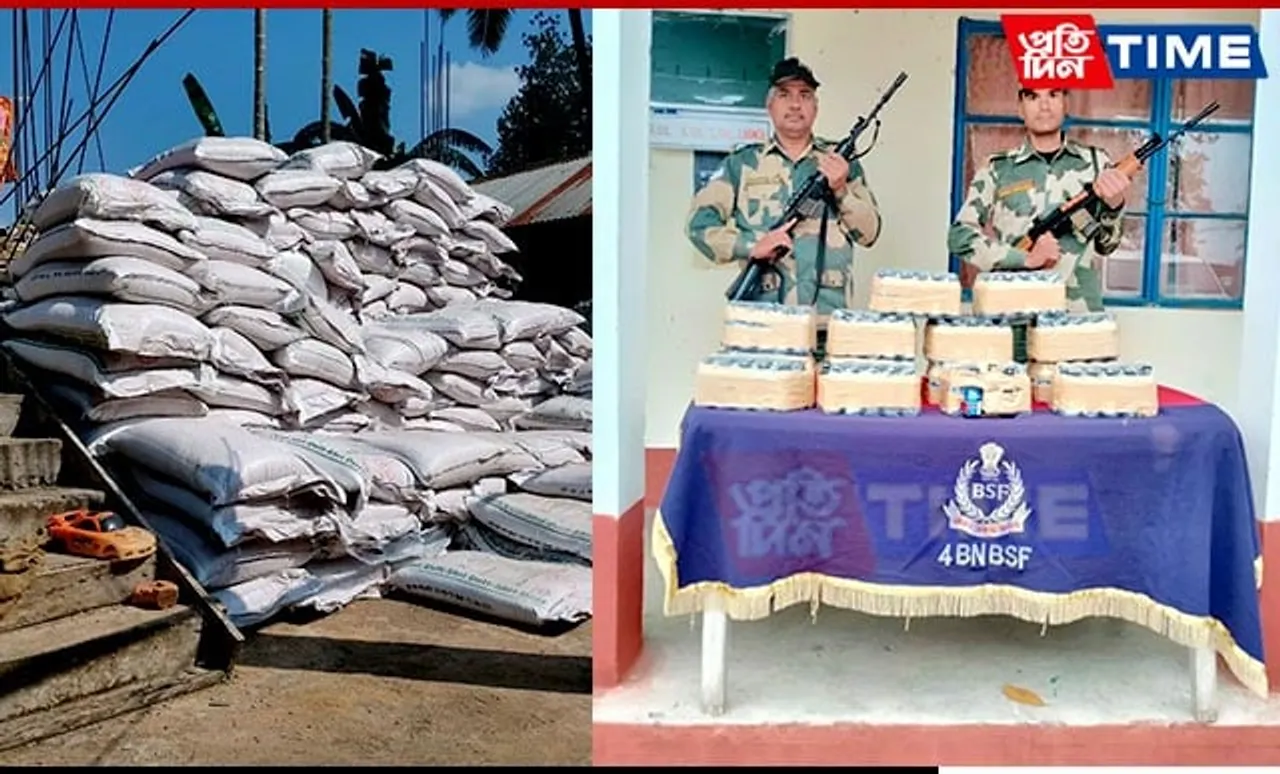 BSF M'laya Foils Smuggling Attempts, Seizes Phensedyl & Sugar on Int'l Border 