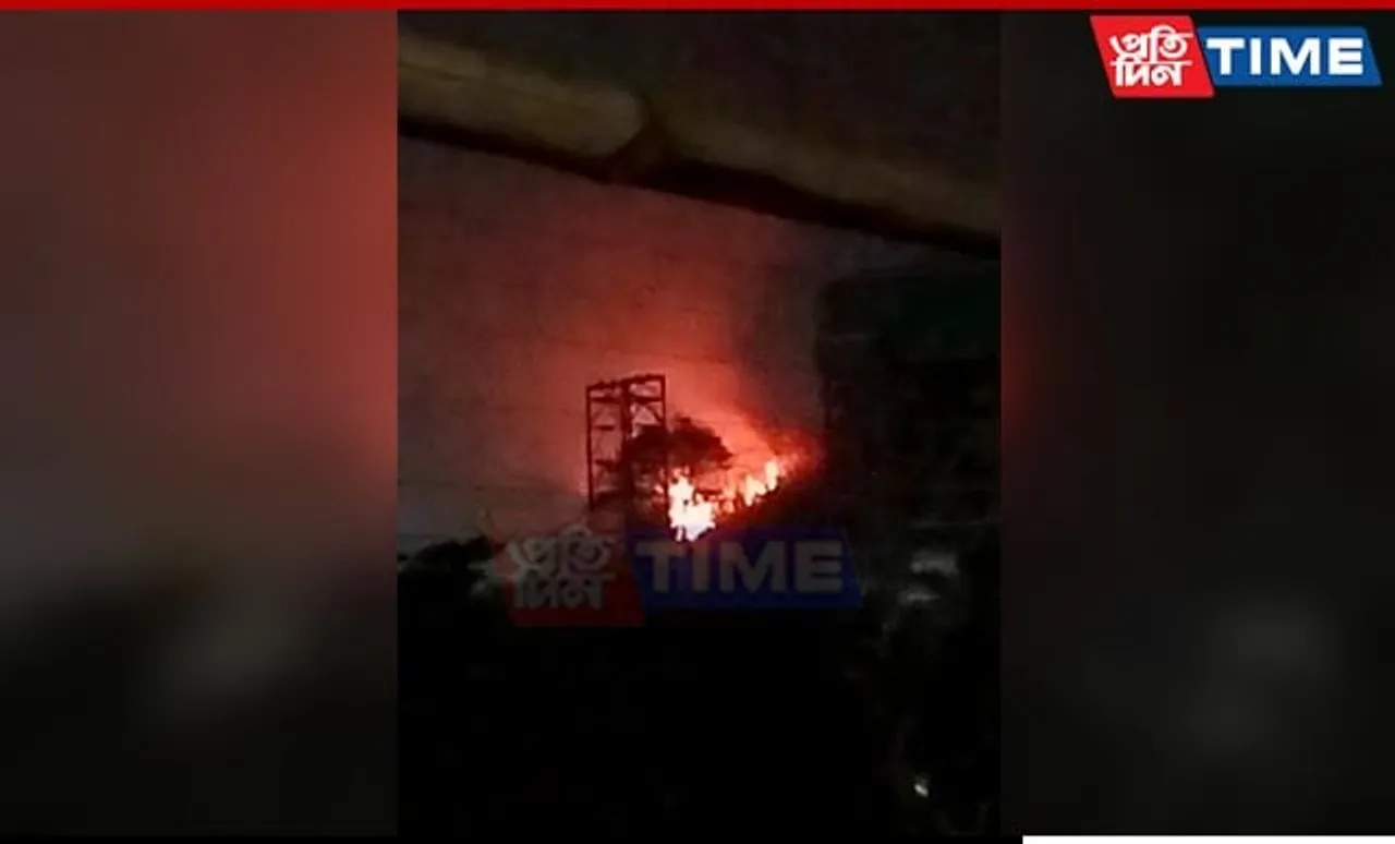 Guwahati: Massive Wildfire Engulfs Mountain Near Noonmati