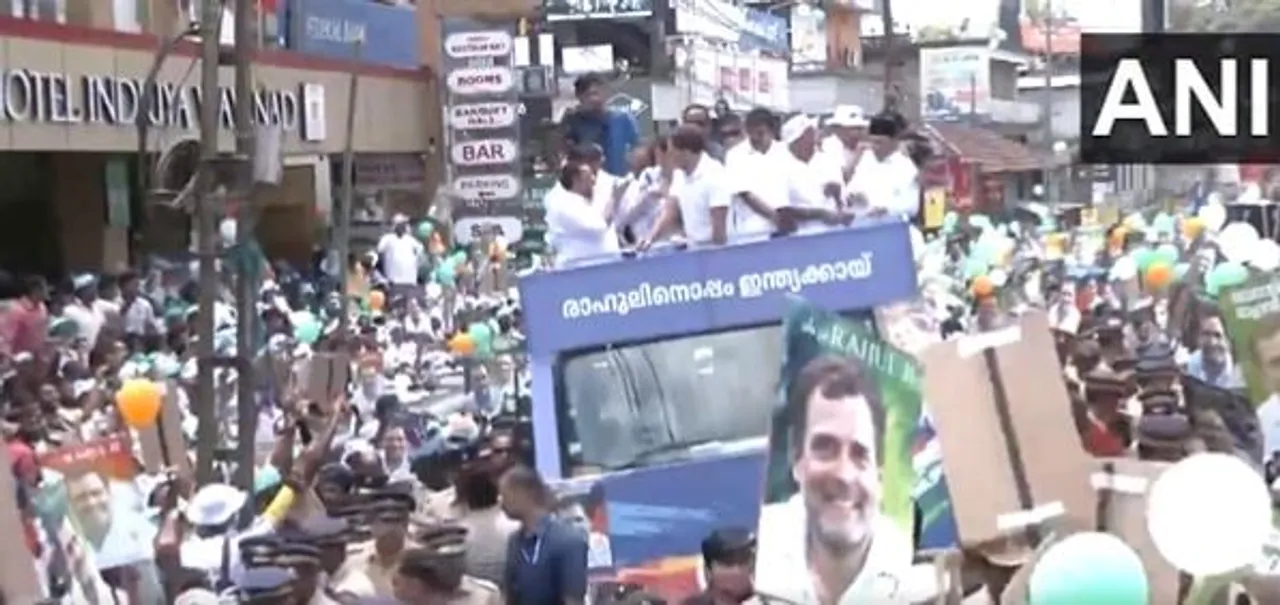 LS Polls: Rahul Gandhi Leads Massive Roadshow Before Filing Nomination In Wayanad