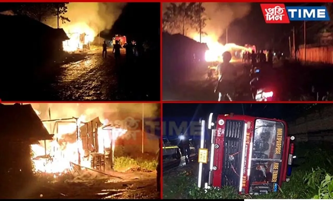 Assam: Massive Fire Engulfs Commercial Establishment in Duliajan