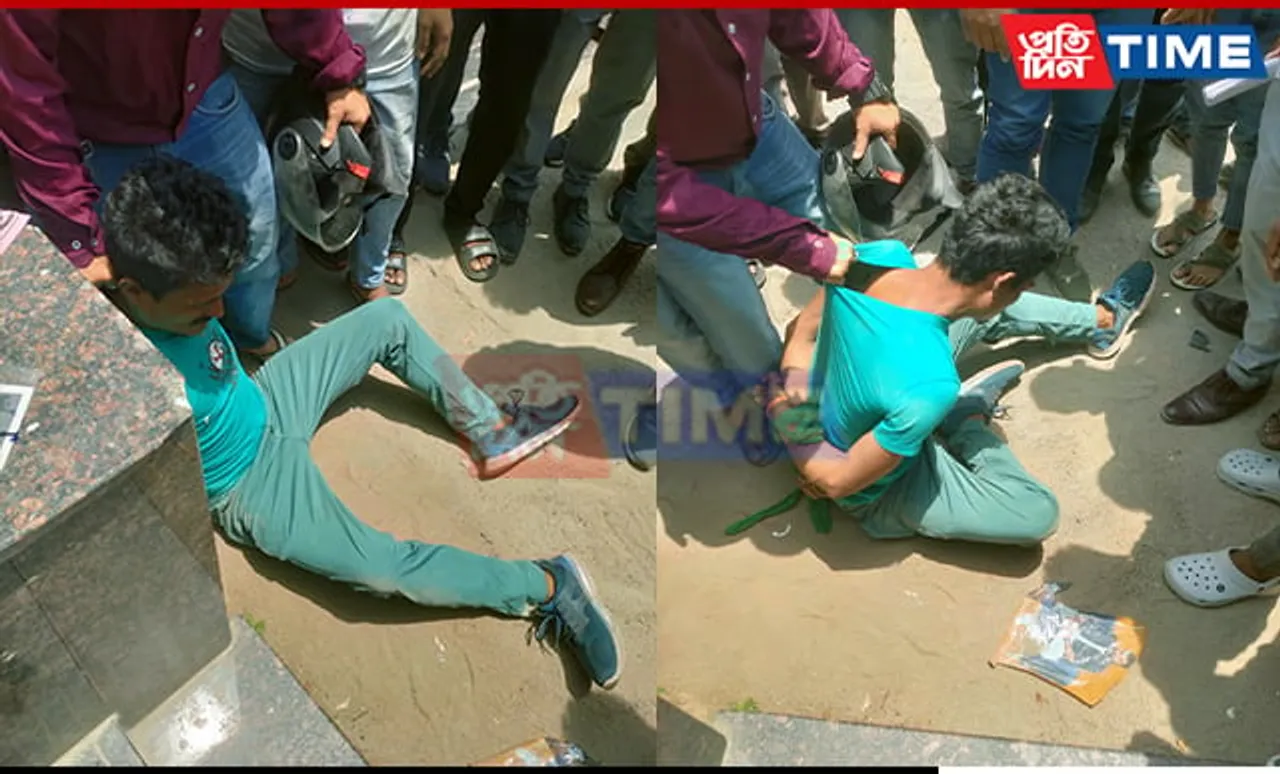 Guwahati: Thief Apprehended After Stealing Money Bag, Mob Assists in Capture