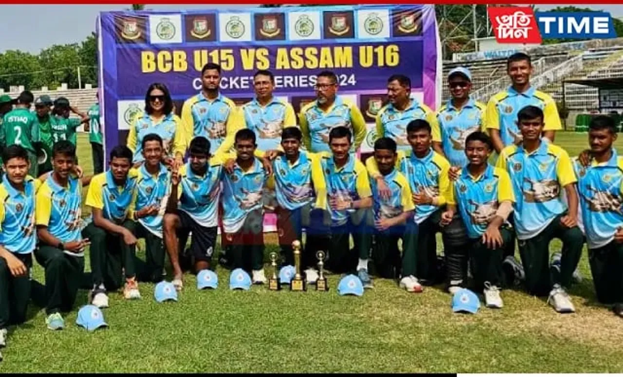 Assam U-16 Wins 3rd ODI vs Bangladesh U-15, Levels Series 1-1
