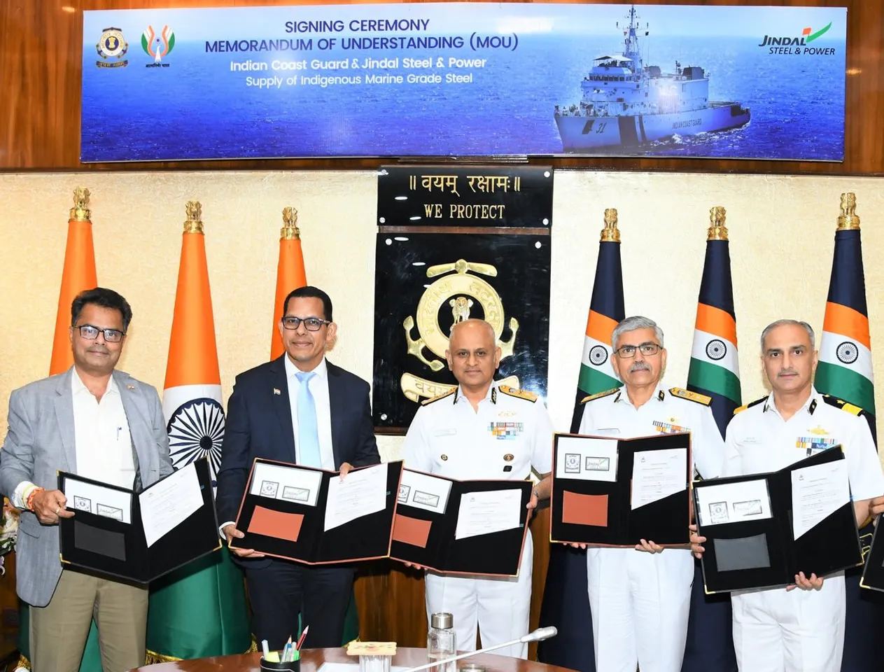 Indian Coast Guard Inks MoU With Jindal Steel & Power for Indigenous Marine Grade Steel