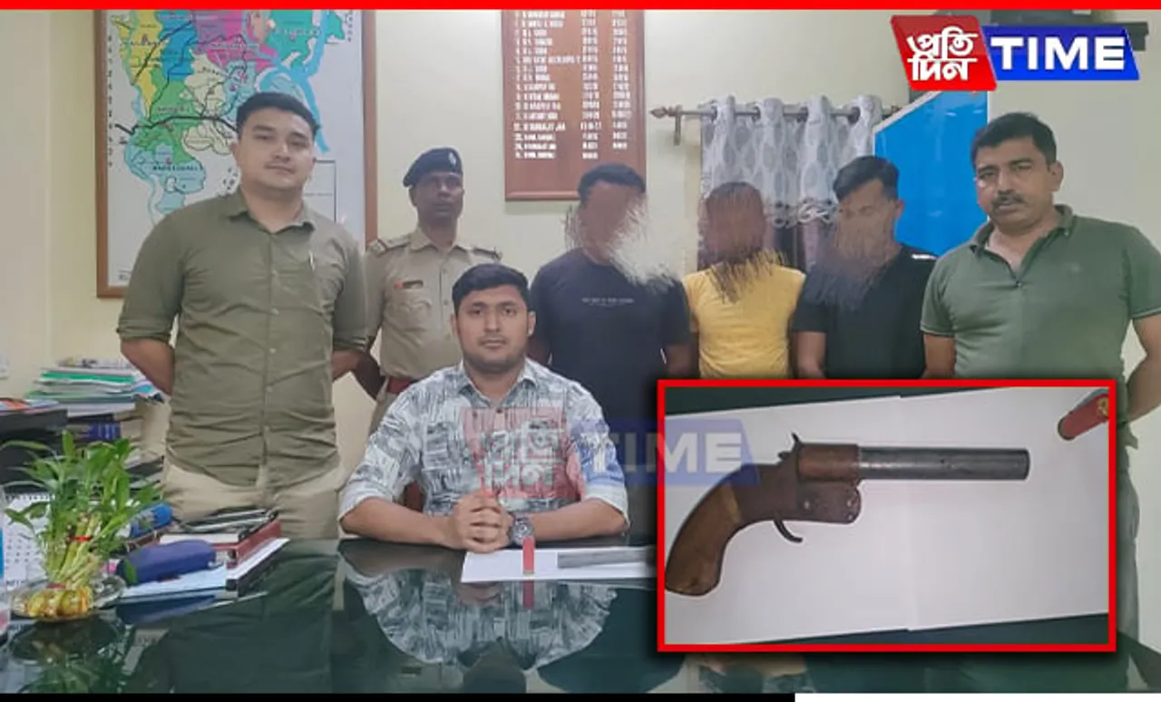 Three Held With Firearm Along Assam-Bengal Border