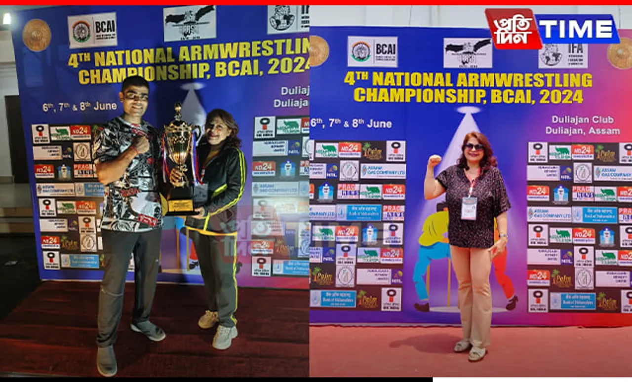Assam's Kosturi Sharmah Clinches Double Gold at National Arm Wrestling Championship