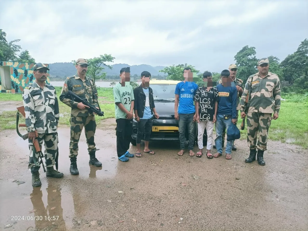 BSF Meghalaya Nabs Three Bangladeshi Nationals at East Khasi Hills Border