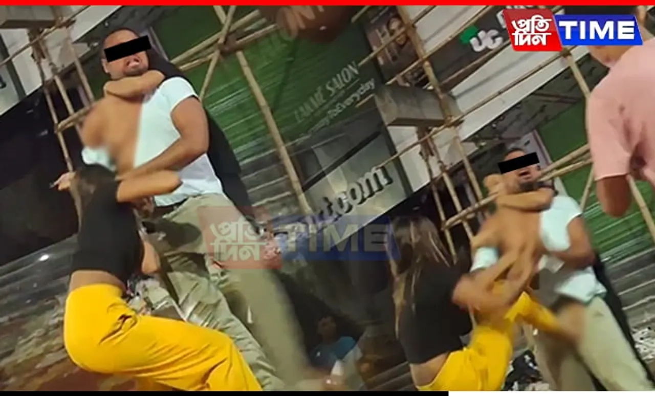 Guwahati: Group of Women Assault Man In Public Display; Cops Intervene