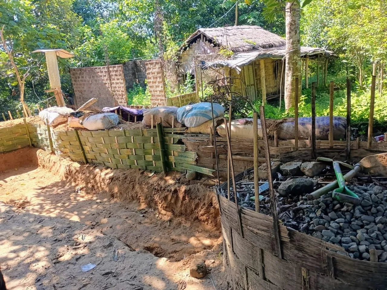 Temporary Bunkers Used By Militants Destroyed In Manipur's Jiribam