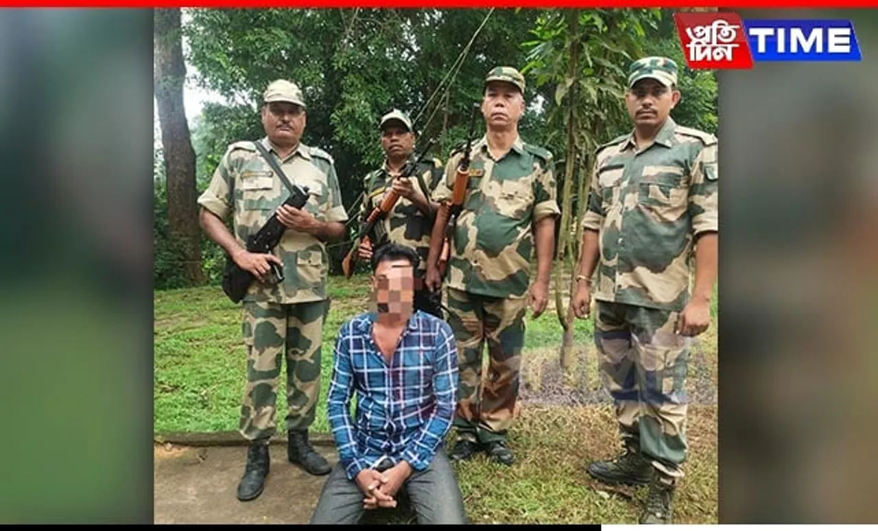 BSF Meghalaya Apprehends Bangladeshi National Near International Border