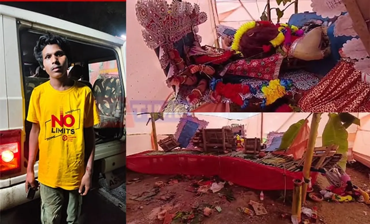 Assam: Miscreants Desecrate Durga Puja Idols in Golaghat, One Detained