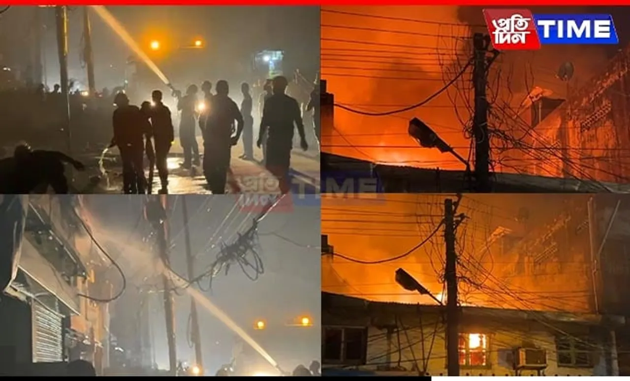 Massive Fire Guts Commercial Area in Assam's Jorhat, One Charred to Death