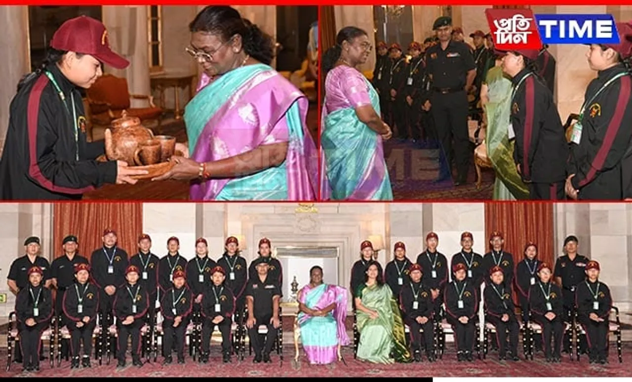 20 Students from Manipur Meet President Droupadi Murmu at Rashtrapati Bhawan