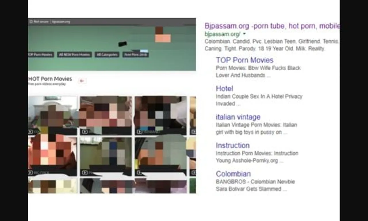 Pornographic content being hosted under Assam BJP’s domain