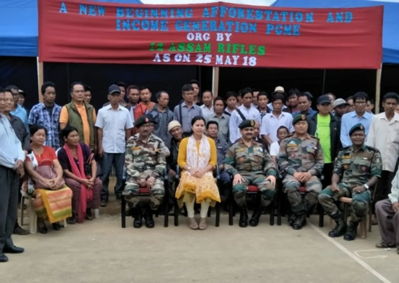 Assam Rifles distributes over 1 lakh saplings in Manipur for income generation