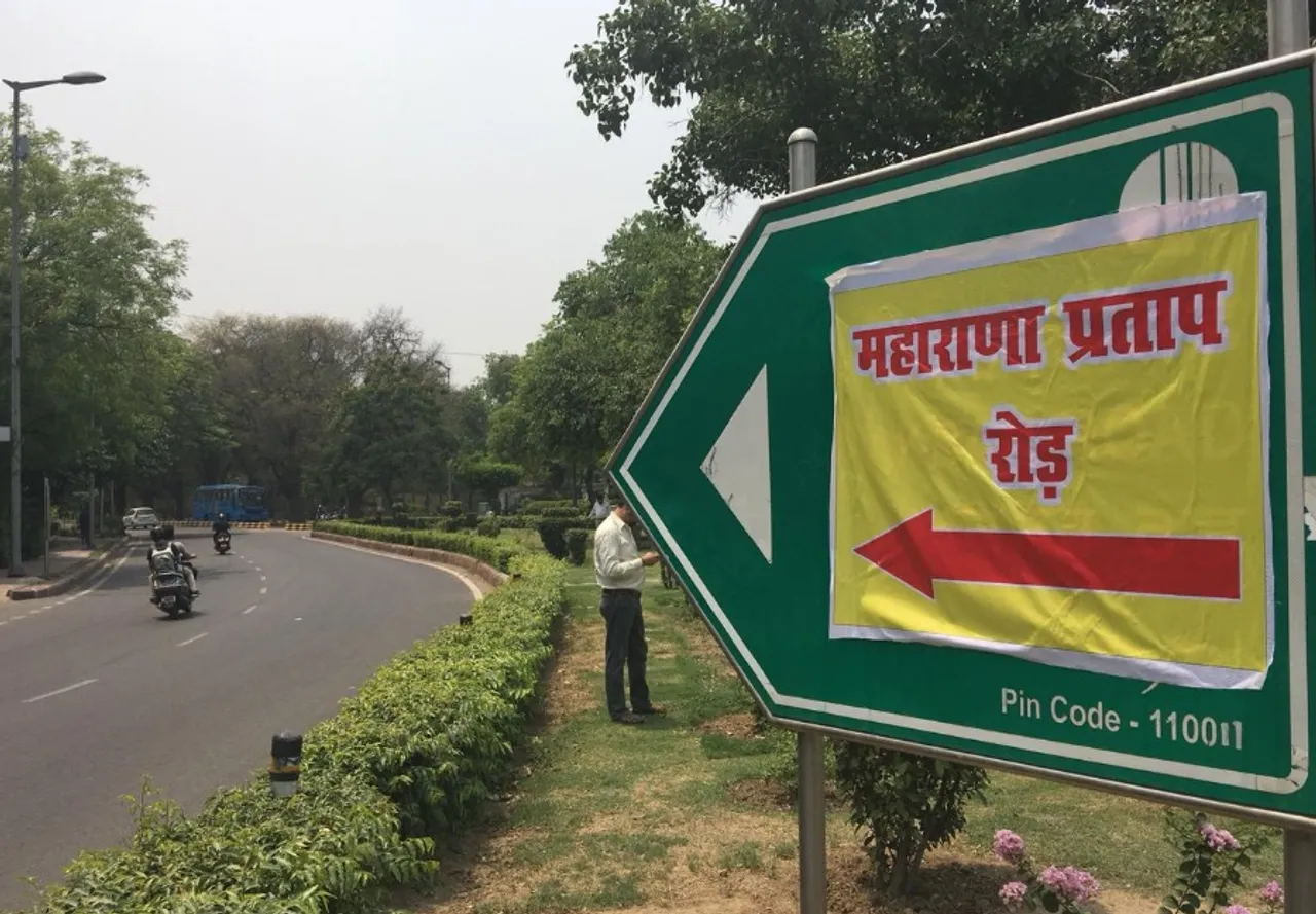Miscreants attempt to rename Delhi’s Akbar Road as Maharana Pratap Road