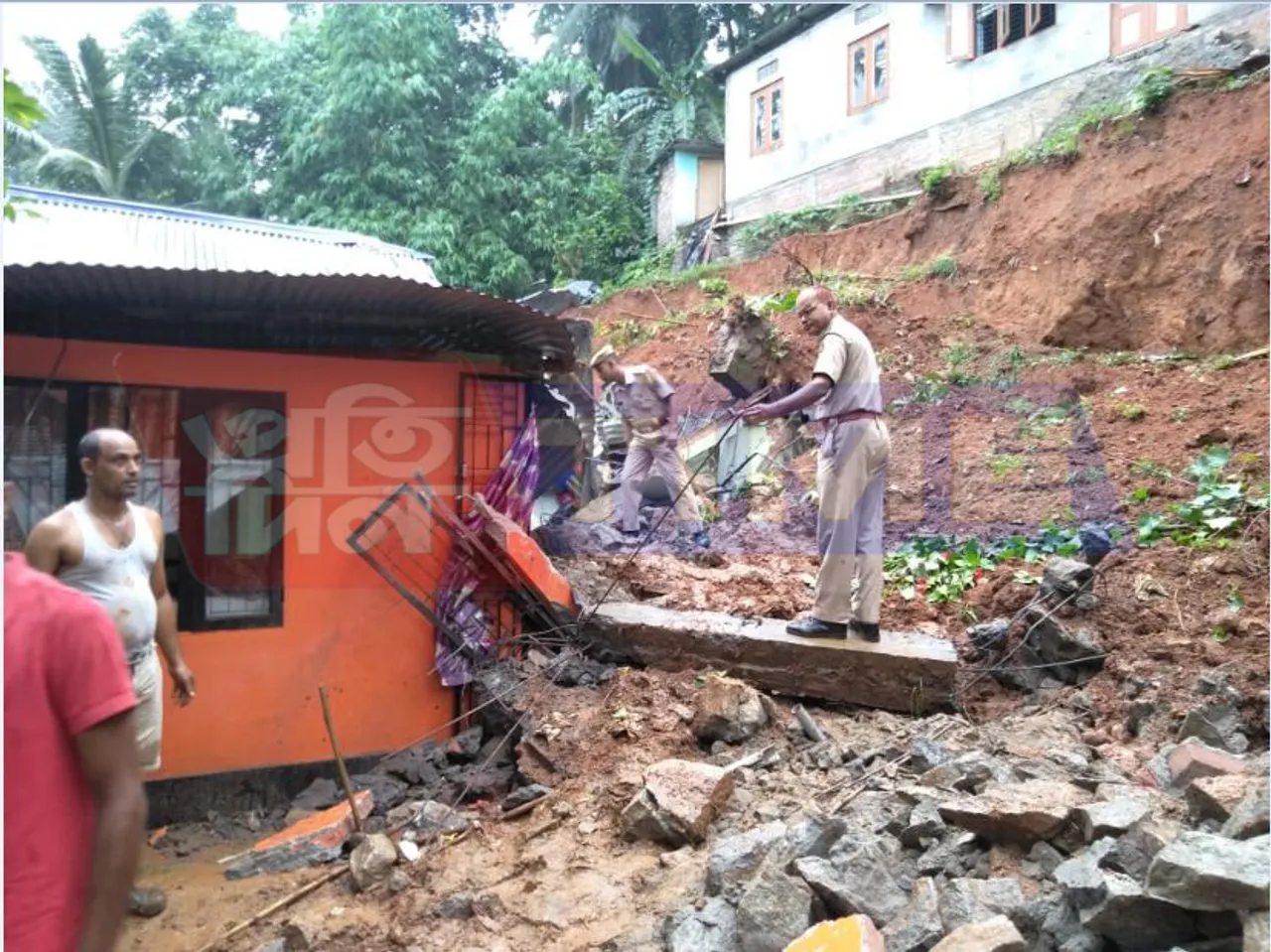 Landslide destroys property at Nizarapar