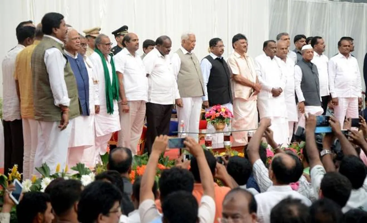 CM Kumaraswamy expands Karnataka cabinet with induction of 25 ministers