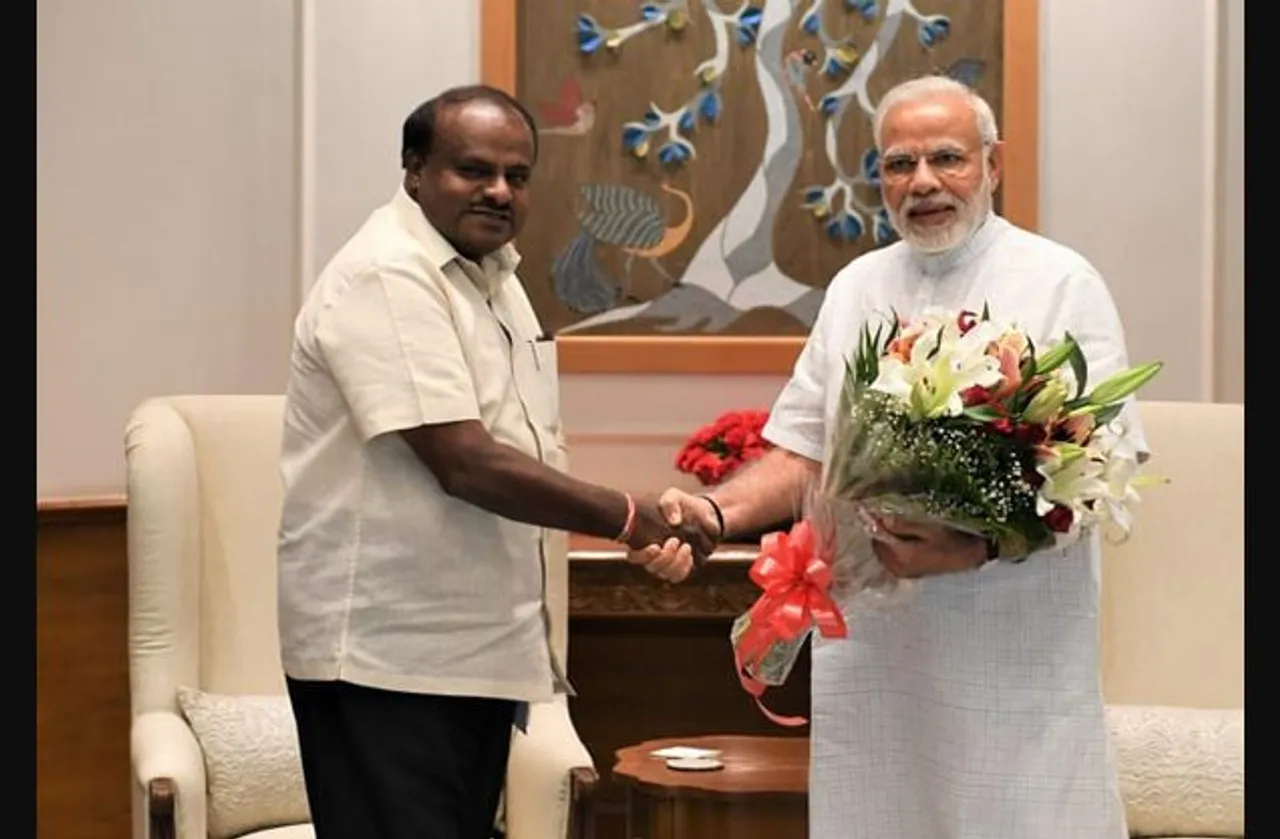 Karnataka CM Kumaraswamy meets PM Modi