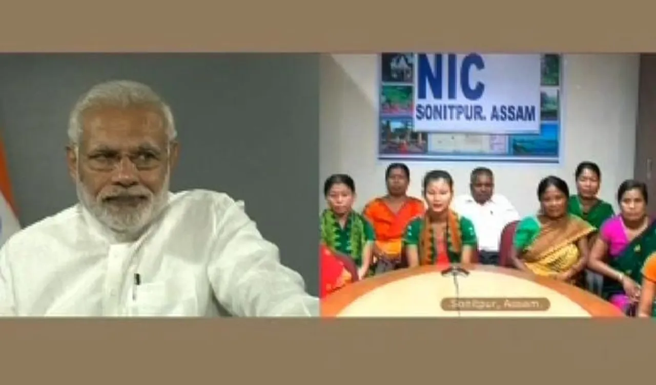 PM Modi’s conversation with Assam tribal women villagers through video conferencing