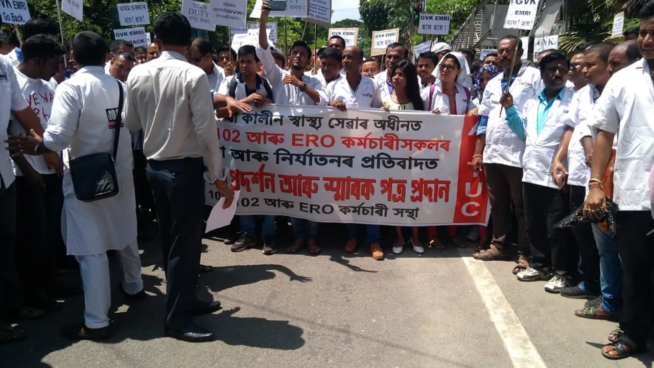 108, 102 and ERO employees launch protest