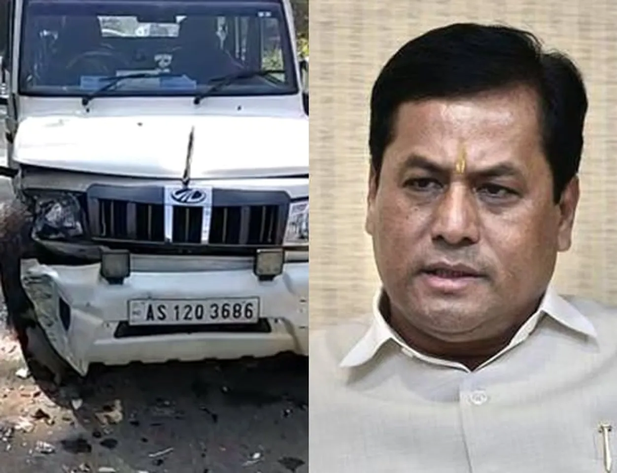 CM Sonowal’s convoy meets with accident, one injured