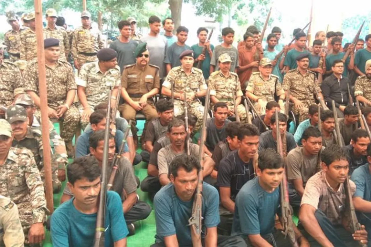 62 Naxalites surrender in Chattishgarh