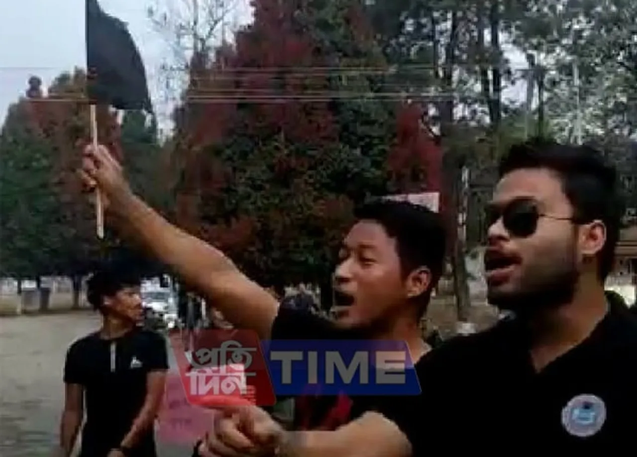 Black flag protest welcomes Modi in Itanagar