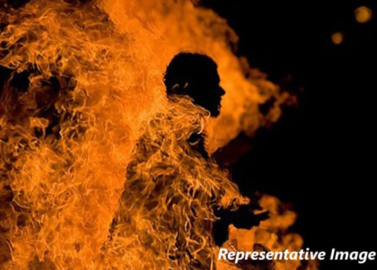 Man set on fire by in laws in Mariani