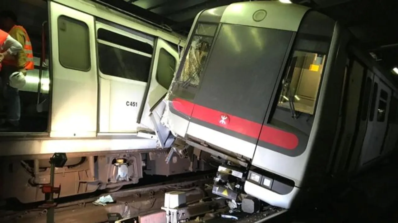 Hong Kong subway train collision