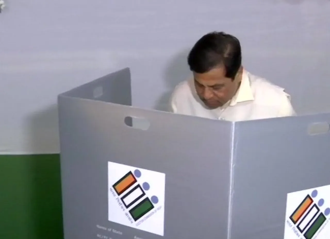 CM Sarbananda Sonowal votes in Dibrugarh