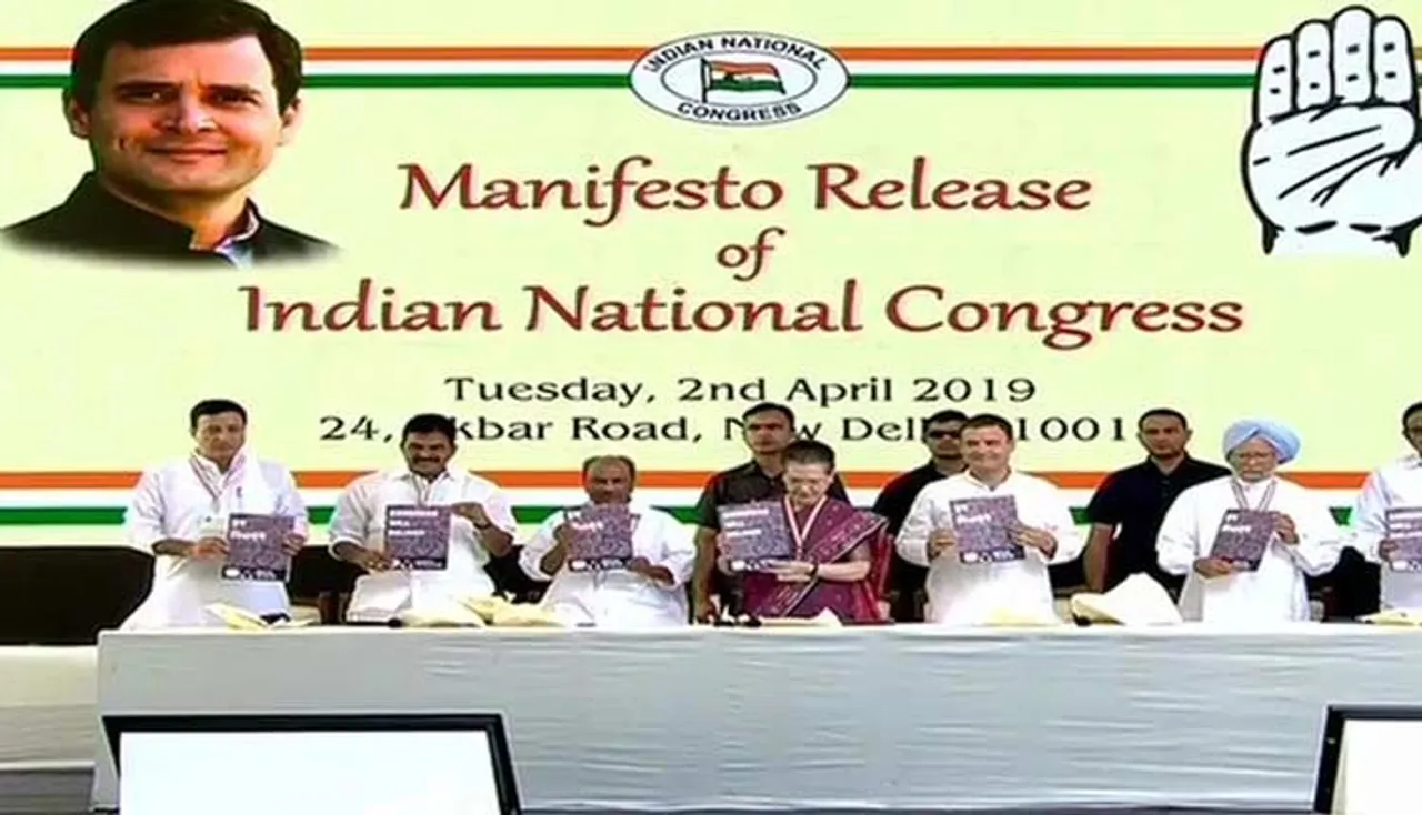 Congress releases 2019 LS Election Manifesto