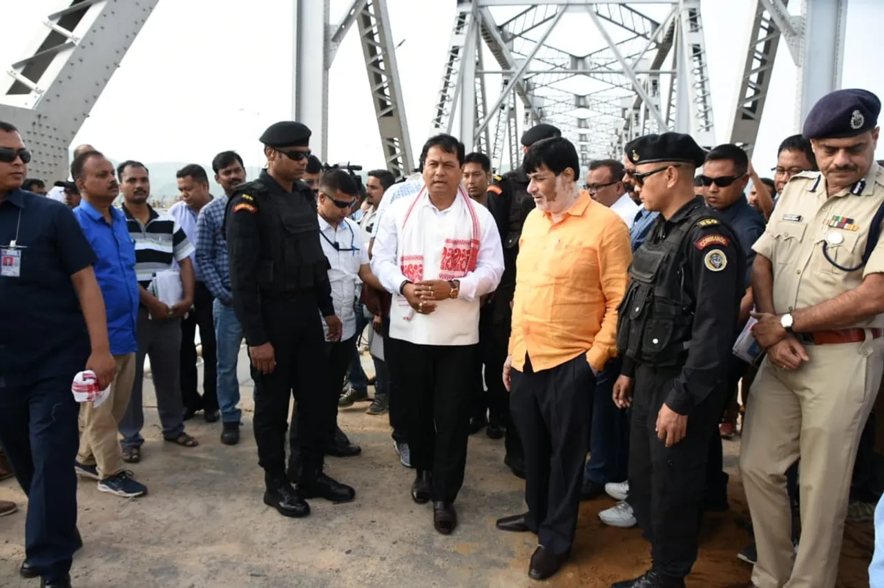CM inspects progress of Old-Saraighat bridge repairing