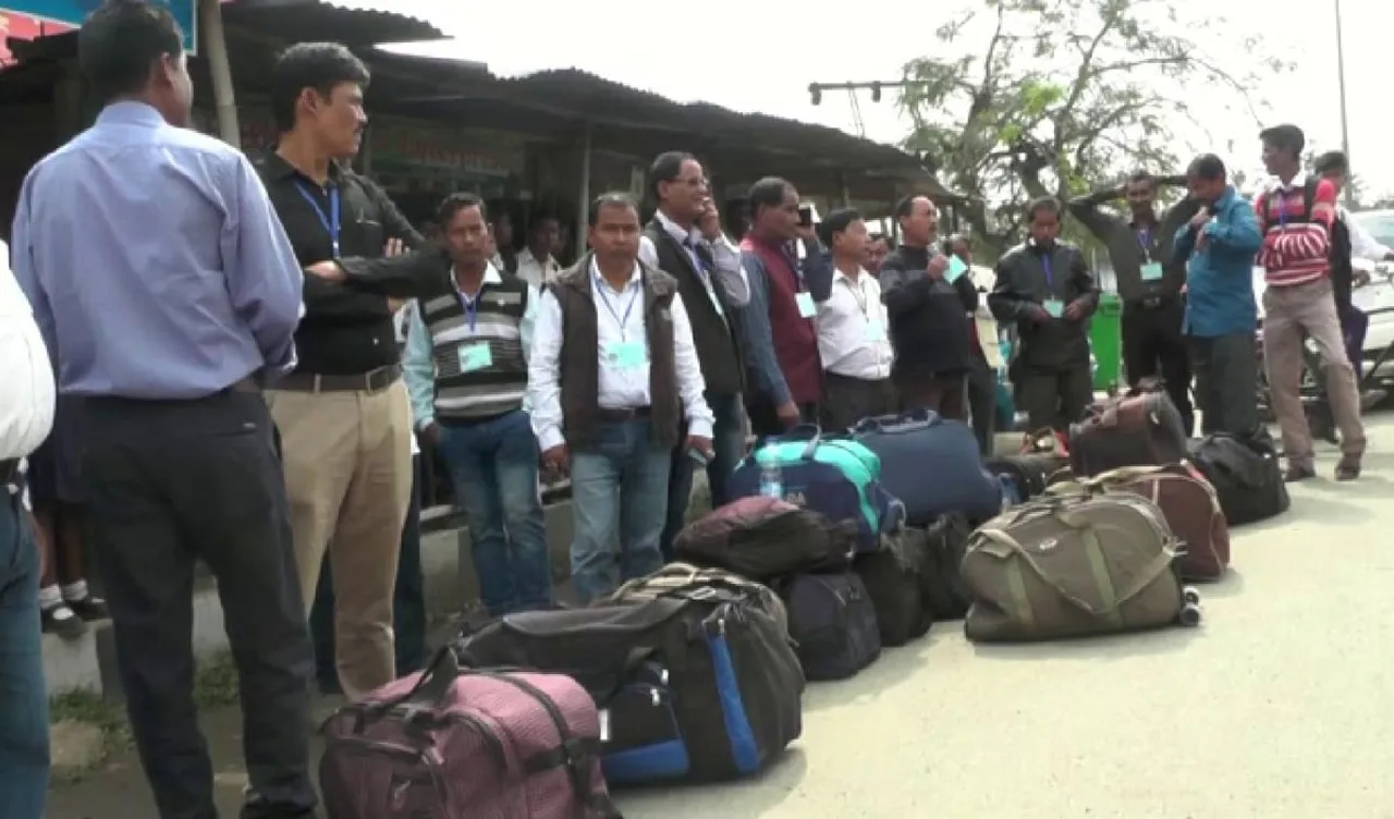 ASSAM | Polling officers facing transportation problems