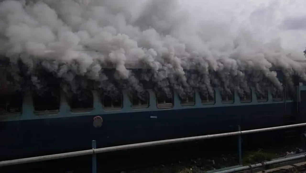 Thiruvananthapuram Express Catches Fire at Slichar Station