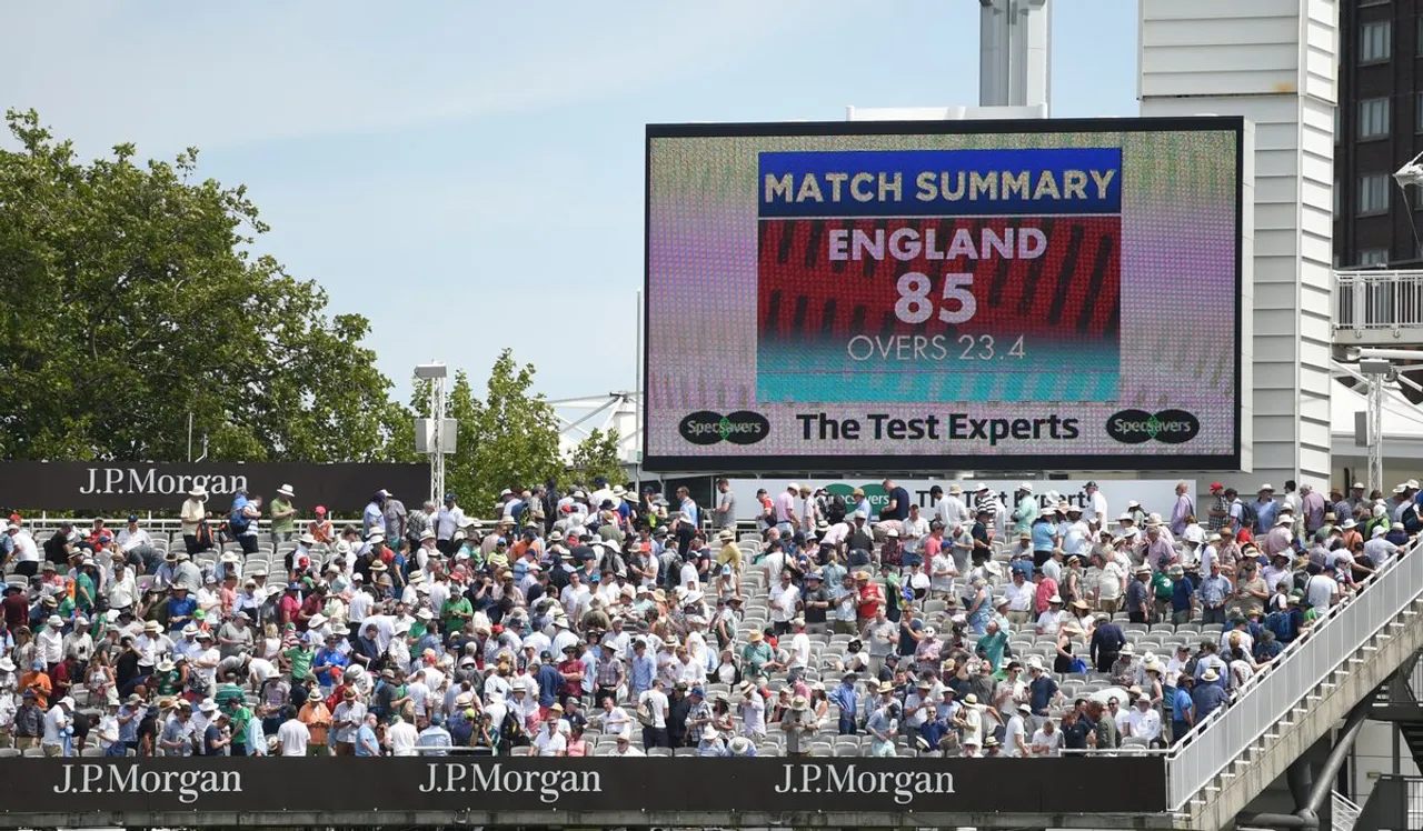 England bowled out for 85 in Lord’s