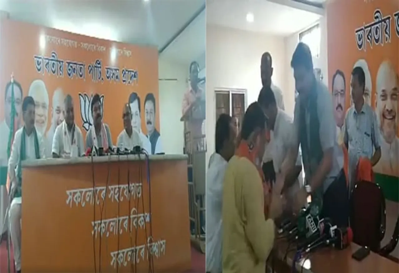Guwahati | Union Minister VK Singh interact with BJP workers