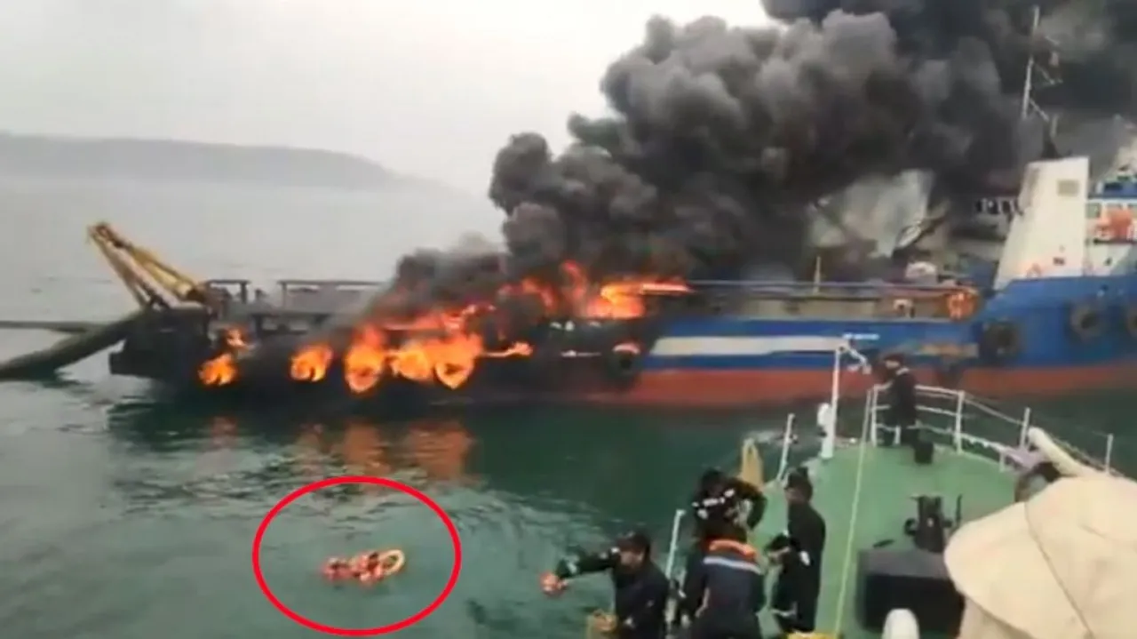 Visakhapatnam: Fire guts vessel ‘Coastal Jaguar’
