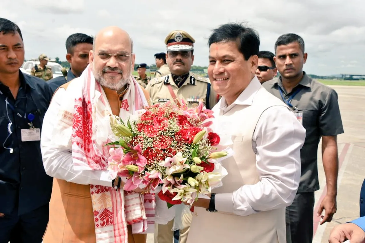 Amit Shah reaches Guwahati