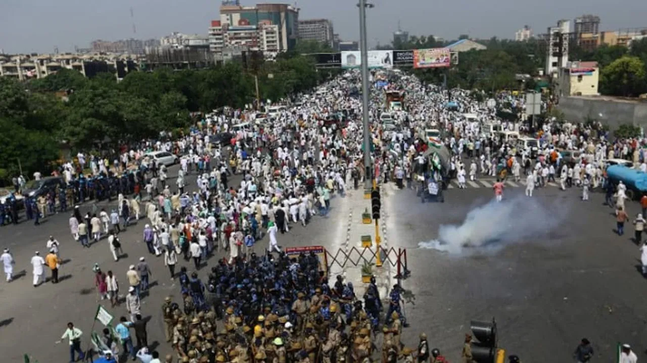 UP Farmers March To Delhi In Protest Against Agri Crisis