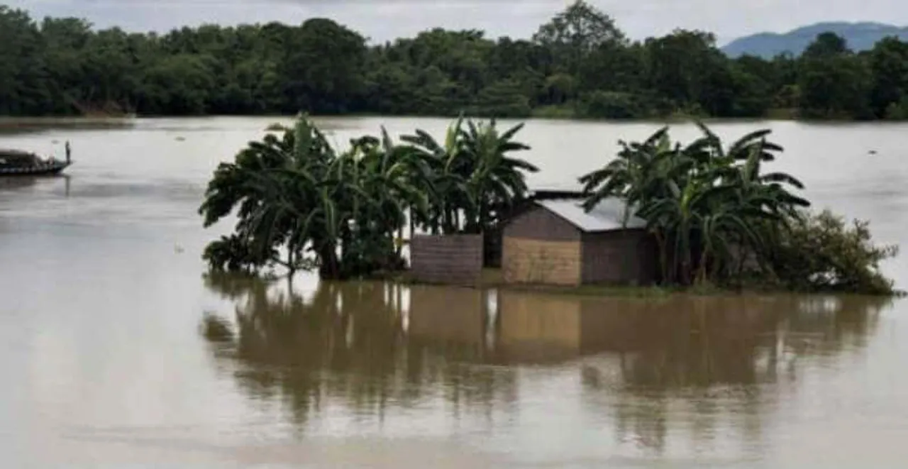 Flood inundated regions in Teok