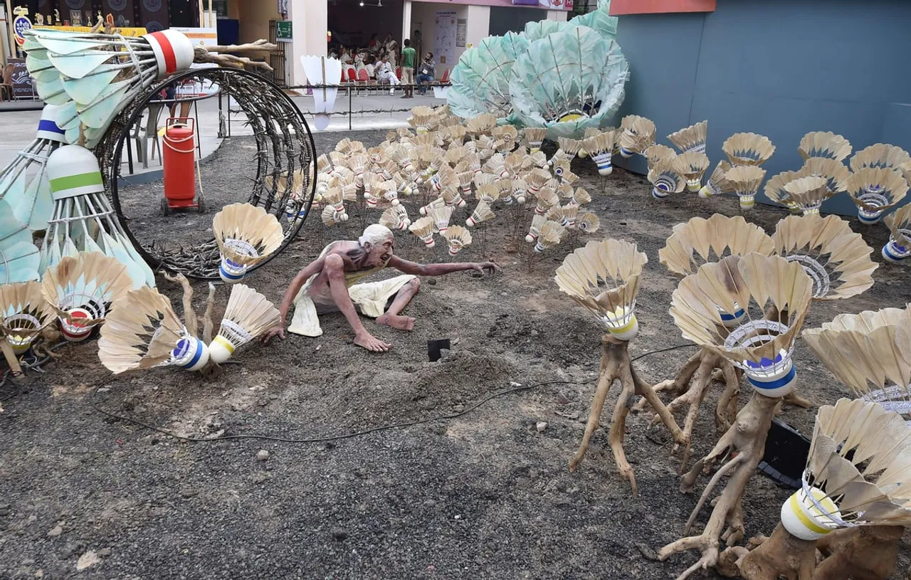 Kolkata Durga Puja Themed on NRC