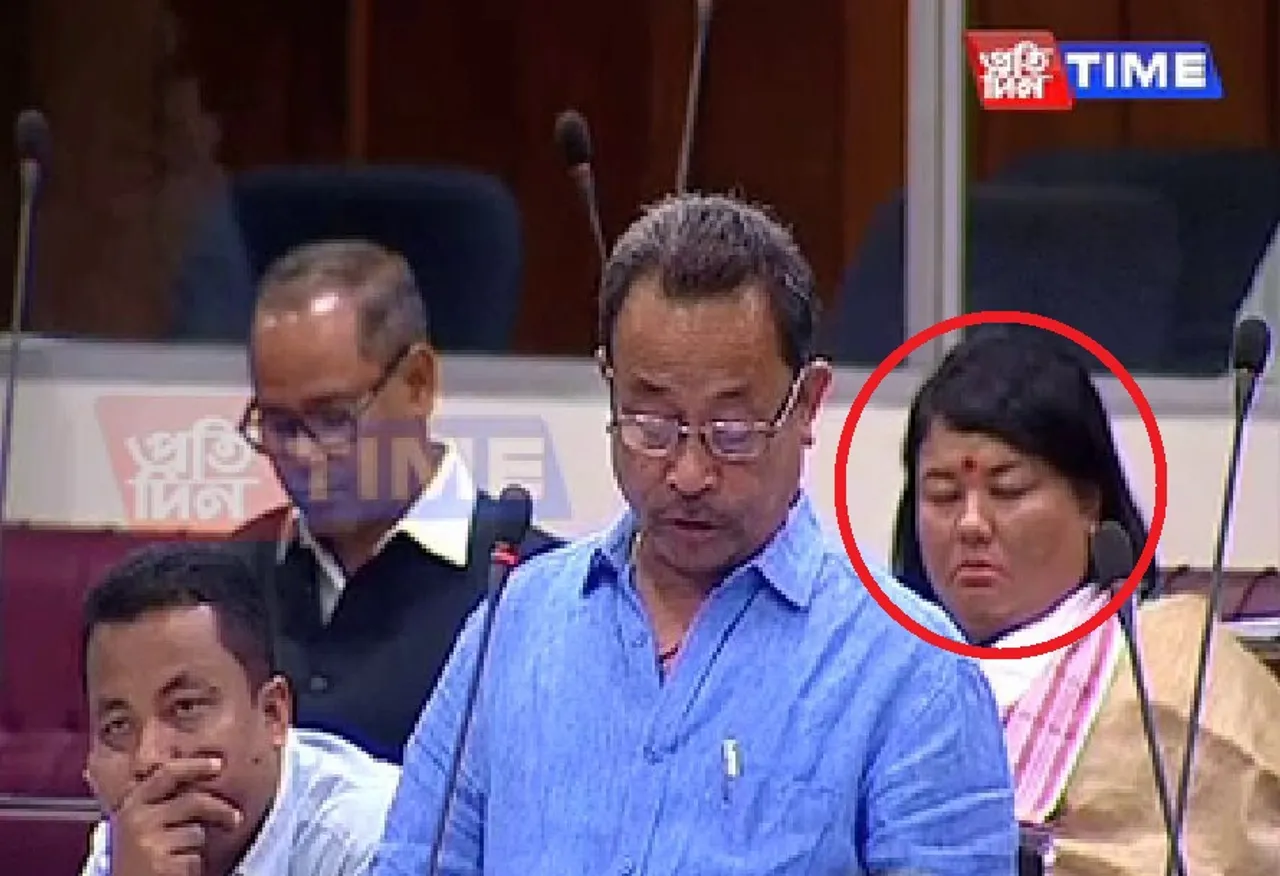 Assam assembly: Nabanita Handique takes nap on 1st day