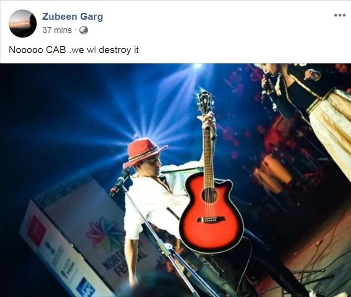 No CAB, will destroy it: Zubeen Garg