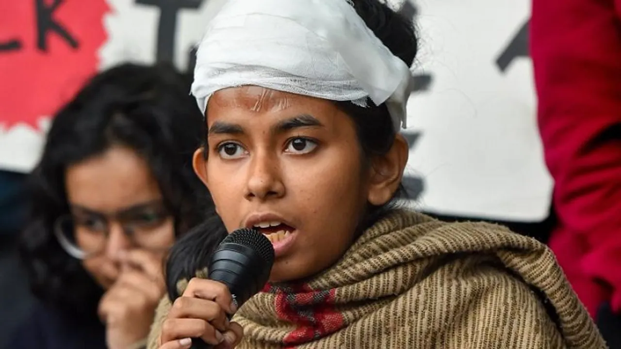 JNUSU President Aishe Ghosh Booked for Vandalism