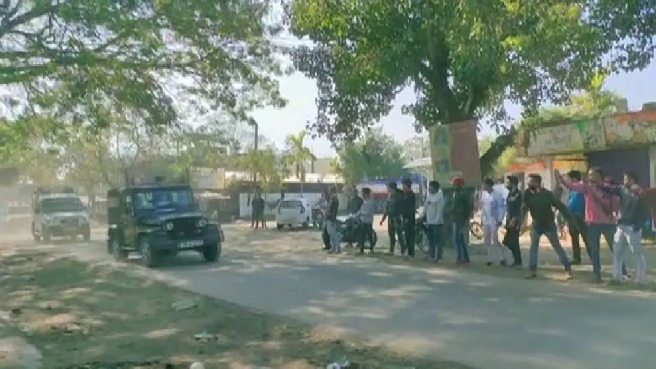 Dhemaji: Protestors Wave Black Flag at Naba Doley