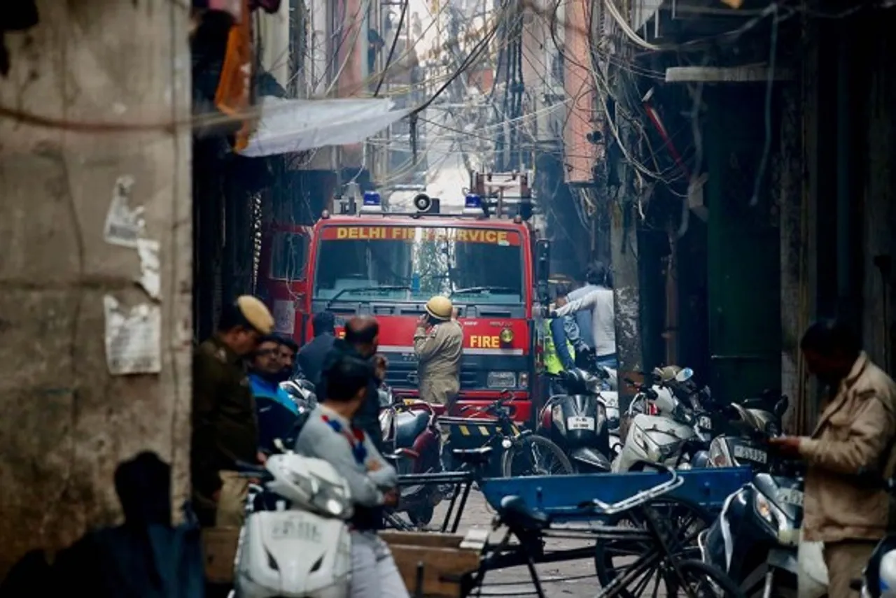 Delhi: Several Trapped after Burning Factory Collapses