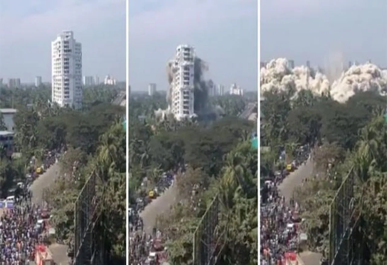 H2O Holy Faith Apartment Demolished In Kochi